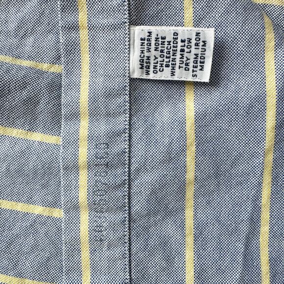 Vintage Ralph Lauren Blake Blue Striped Short Sleeve Button Down Shirt Mens L - Picture 7 of 8